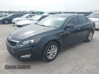 2013 Kia Optima LX with VIN 5XXGM4A70DG249828, listed as a IAAI auction lot 42074167 with 143,986 mi miles. Bid and sale history available at carsss.com. Image 2.