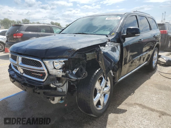 2012 Dodge Durango Crew with VIN 1C4SDHDT2CC229721, listed as a Copart auction lot 68546654 with 118,111 mi miles and Salvage title. Bid and sale history available at DreamBid. Image 1.