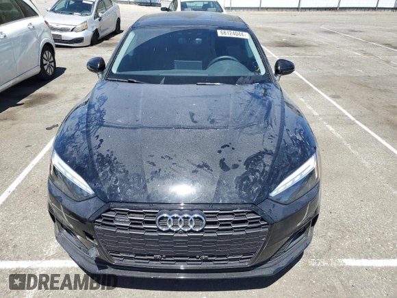 2023 Audi A5 Sportback Premium Plus with VIN WAUCBCF51PA047292, listed as a Copart auction lot 68124044 with 23,693 mi miles and Salvage Title. Bid and sale history available at carsss.com. Image 5.