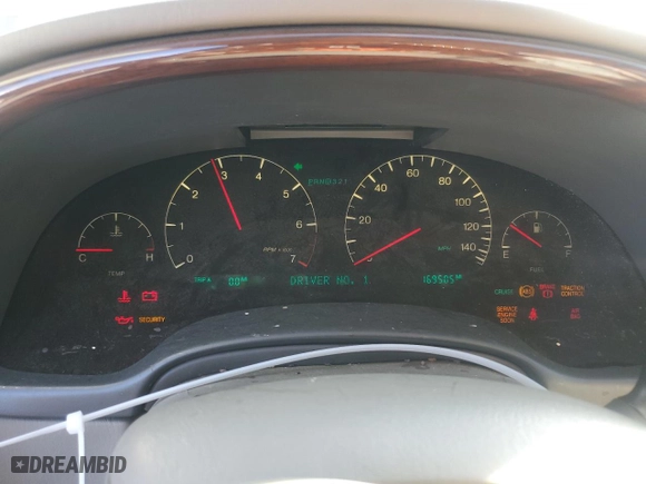 2003 Cadillac DeVille DHS with VIN 1G6KE57Y43U135615, listed as a Copart auction lot 76425404 with 169,505 mi miles and Clean Title. Bid and sale history available at carsss.com. Image 9.