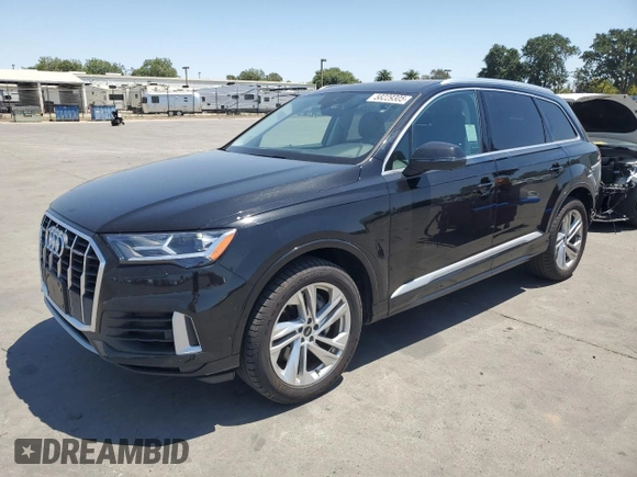 2021 Audi Q7 Premium Plus with VIN WA1LXAF76MD021317, listed as a Copart auction lot 58229305 with 72,484 mi miles and Salvage title. Bid and sale history available at DreamBid. Image 1.
