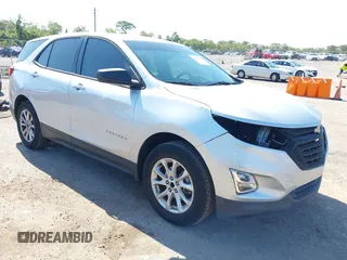 2018 Chevrolet Equinox LS with VIN 3GNAXHEV8JS502212, listed as a IAAI auction lot 42064863 with 107,321 mi miles and . Bid and sale history available at DreamBid. Image 1.