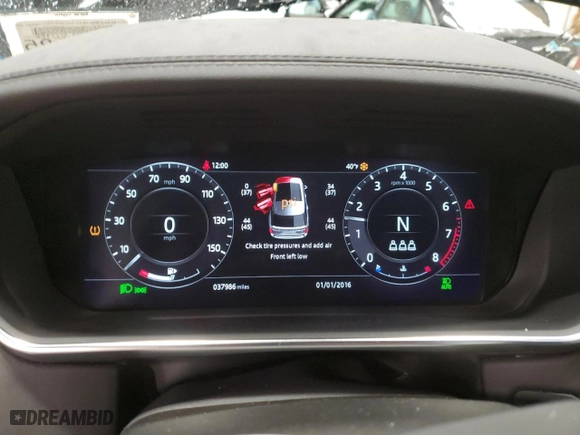 2019 Land Rover Range Rover HSE with VIN SALGS2SV5KA542486, listed as a Copart auction lot 44605685 with 37,986 mi miles and Salvage Title. Bid and sale history available at carsss.com. Image 9.