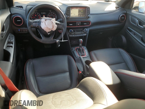 2019 Hyundai Kona Ultimate with VIN KM8K5CA52KU319722, listed as a Copart auction lot 46682135 with 37,737 mi miles and Salvage Title. Bid and sale history available at carsss.com. Image 8.