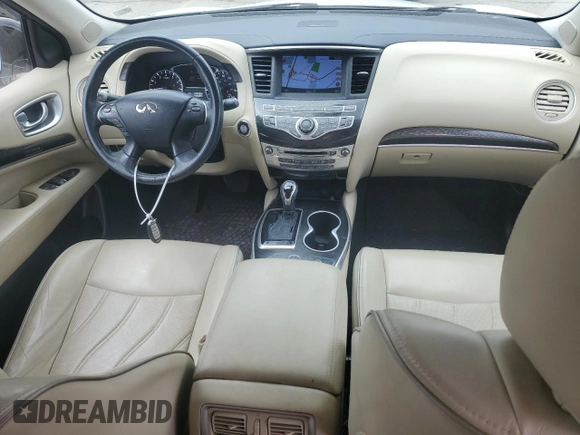 2017 Infiniti QX60 with VIN 5N1DL0MM4HC517751, listed as a Copart auction lot 52100765 with 75,843 mi miles and Salvage Title. Bid and sale history available at DreamBid. Image 8.