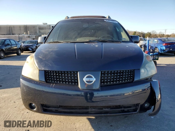 2005 Nissan Quest SE with VIN 5N1BV28U25N131126, listed as a Copart auction lot 45471885 with 158,059 mi miles and Clean Title. Bid and sale history available at carsss.com. Image 5.