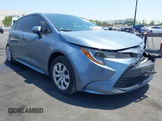 2024 Toyota Corolla LE with VIN JTDB4MEE3R3024541, listed as a IAAI auction lot 42429840 with 9,273 mi miles and . Bid and sale history available at DreamBid. Image 1.