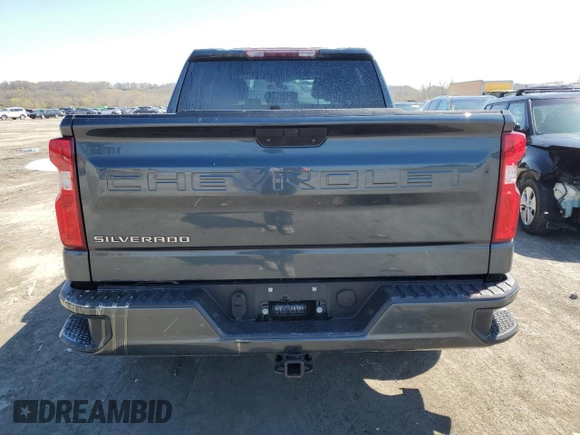 2020 Chevrolet Silverado 1500 Custom with VIN 3GCPWBEH9LG251137, listed as a Copart auction lot 48581374 with 53,304 mi miles and Salvage Title. Bid and sale history available at carsss.com. Image 6.