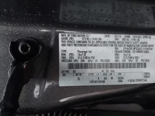 2014 Ford Focus SE with VIN 1FADP3F22EL110079, listed as a IAAI auction lot 41461344 with 201,230 mi miles. Bid and sale history available at carsss.com. Image 9.