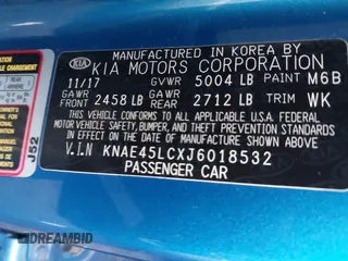 2018 Kia Stinger GT1 with VIN KNAE45LCXJ6018532, listed as a IAAI auction lot 41563629 with 91,043 mi miles. Bid and sale history available at carsss.com. Image 9.