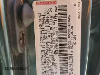 2002 Toyota Camry LE z VIN JTDBE32K120068644, wystawiony jako Copart lot #61168915 z przebiegiem 210 149 mil mil oraz Czysty tytuł • Clean title. Historia ofert i sprzedaży dostępna na DreamBid. Obrazek 12.