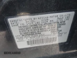2021 Nissan Kicks S with VIN 3N1CP5BV0ML497948, listed as a IAAI auction lot 41660769 with 36,964 mi miles. Bid and sale history available at carsss.com. Image 9.