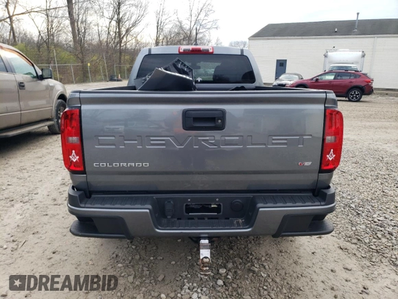 2021 Chevrolet Colorado 4WD Work Truck with VIN 1GCGTBEN2M1275066, listed as a Copart auction lot 80666024 with 44,442 mi miles and Salvage title. Bid and sale history available at DreamBid. Image 6.