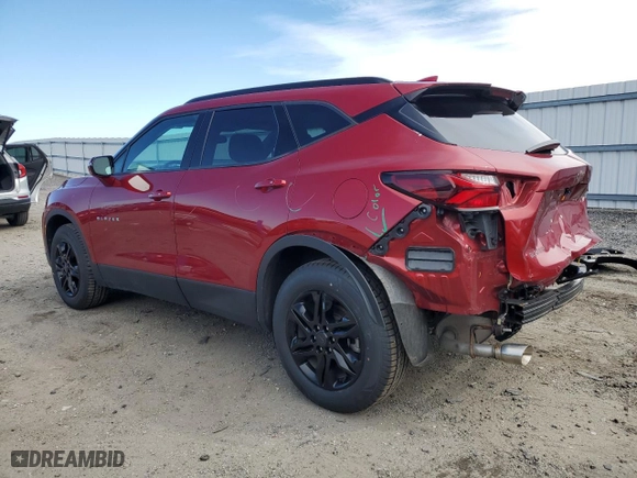 2021 Chevrolet Blazer LT with VIN 3GNKBCRSXMS541409, listed as a Copart auction lot 46911765 with NaN miles and Salvage Title. Bid and sale history available at carsss.com. Image 2.