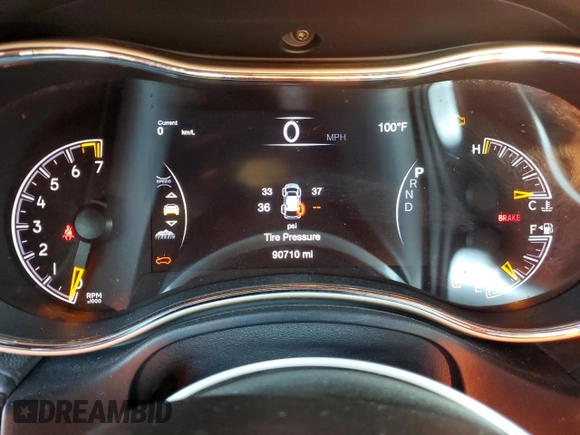 2017 Jeep Grand Cherokee Overland with VIN 1C4RJFCG3HC772695, listed as a Copart auction lot 64071635 with 90,710 mi miles and Clean title. Bid and sale history available at DreamBid. Image 9.
