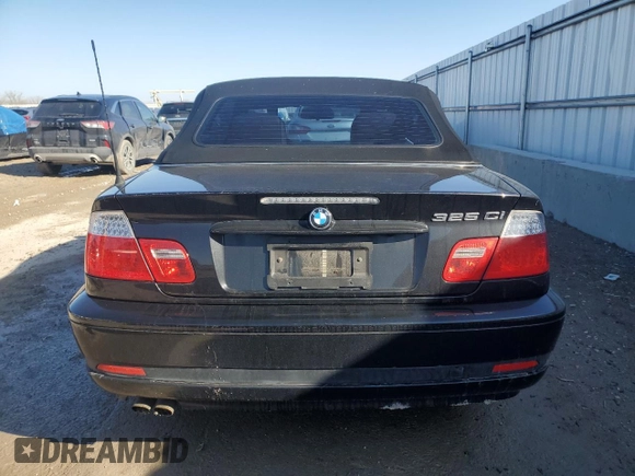 2006 BMW 3 Series 325Ci with VIN WBABW33446PX87975, listed as a Copart auction lot 44385775 with 115,093 mi miles and Salvage Title. Bid and sale history available at carsss.com. Image 6.