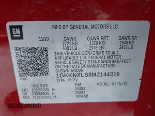 2021 GMC Acadia Denali with VIN 1GKKNXLS8MZ144319, listed as a IAAI auction lot 41287238 with 41,146 mi miles and . Bid and sale history available at DreamBid. Image 9.