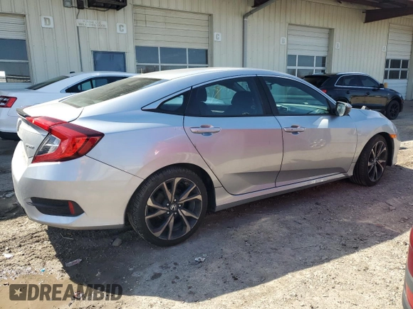 2020 Honda Civic Sedan Sport with VIN 2HGFC2F81LH517786, listed as a Copart auction lot 50638995 with 83,761 mi miles and Salvage Title. Bid and sale history available at carsss.com. Image 3.