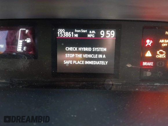 2017 Toyota Prius One with VIN JTDKDTB35H1594029, listed as a IAAI auction lot 41420731 with 153,861 mi miles. Bid and sale history available at carsss.com. Image 15.