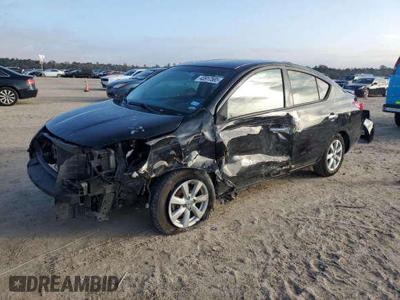2014 Nissan Versa S with VIN 3N1CN7AP5EL851940, listed as a Copart auction lot 43917585 with 174,468 mi miles and Salvage Title. Bid and sale history available at carsss.com. Image 1.