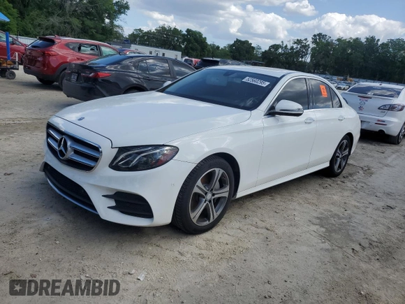 2017 Mercedes-Benz E 300 Luxury with VIN WDDZF4JB8HA150141, listed as a Copart auction lot 52560295 with 81,014 mi miles and Salvage Title. Bid and sale history available at DreamBid. Image 1.