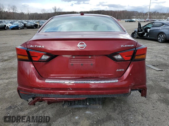 2019 Nissan Altima 2.5 Platinum with VIN 1N4BL4FW0KC131276, listed as a Copart auction lot 50414325 with 100,778 mi miles and Salvage Title. Bid and sale history available at carsss.com. Image 6.
