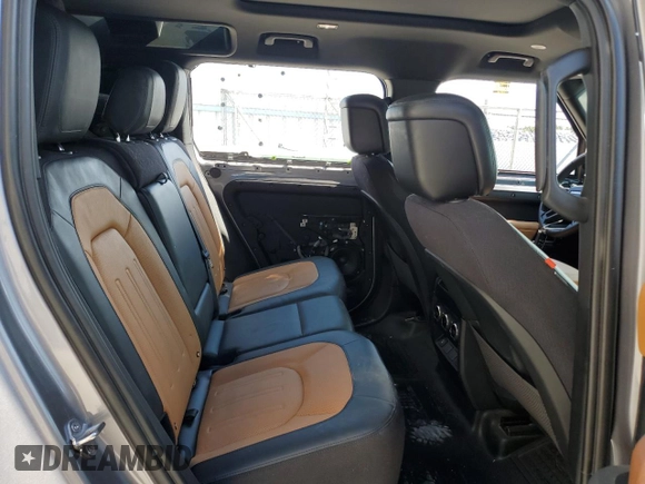 2023 Land Rover Defender X with VIN SALEX7EU6P2147792, listed as a Copart auction lot 62846635 with 78,333 mi miles and Salvage title. Bid and sale history available at DreamBid. Image 10.