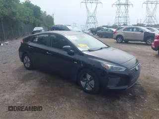 2018 Hyundai Ioniq Blue with VIN KMHC65LC1JU075665, listed as a IAAI auction lot 42436868 with 77,058 mi miles and . Bid and sale history available at DreamBid. Image 1.