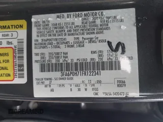 2015 Ford Fusion SE with VIN 3FA6P0H71FR122341, listed as a IAAI auction lot 41842664 with 187,671 mi miles and . Bid and sale history available at DreamBid. Image 9.