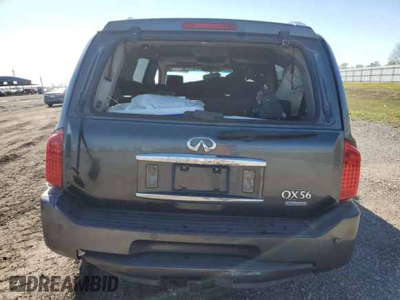 2008 Infiniti QX56 with VIN 5N3AA08D58N907367, listed as a Copart auction lot 47493095 with Not provided miles and Salvage title. Bid and sale history available at DreamBid. Image 6.