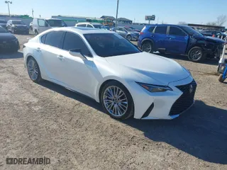 2022 Lexus IS with VIN JTHDA1D29N5118623, listed as a IAAI auction lot 41673973 with 50,292 mi miles. Bid and sale history available at carsss.com. Image 1.