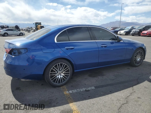 2023 Mercedes-Benz C 300 with VIN W1KAF4GB1PR128468, listed as a Copart auction lot 52821865 with 20,623 mi miles and Salvage title. Bid and sale history available at DreamBid. Image 3.