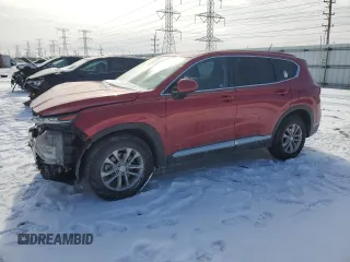 2020 Hyundai Santa Fe SE with VIN 5NMS2CAD5LH174270, listed as a Copart auction lot 45418335 with 52,386 mi miles and Salvage Title. Bid and sale history available at carsss.com. Image 1.