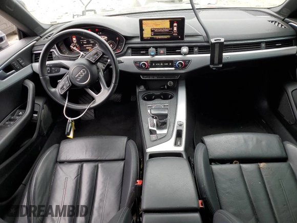 2018 Audi A5 Sportback Premium Plus with VIN WAUENCF53JA005570, listed as a Copart auction lot 45690585 with 104,364 mi miles and Salvage Title. Bid and sale history available at carsss.com. Image 8.