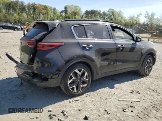 2021 Kia Sportage EX with VIN KNDPNCAC9M7936755, listed as a Copart auction lot 53895995 with 38,386 mi miles and Salvage title. Bid and sale history available at DreamBid. Image 3.