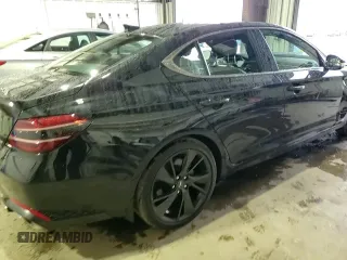2023 Genesis G70 2.0T with VIN KMTG34TA7PU116043, listed as a Copart auction lot 59585225 with 8,021 mi miles and Salvage title. Bid and sale history available at DreamBid. Image 13.