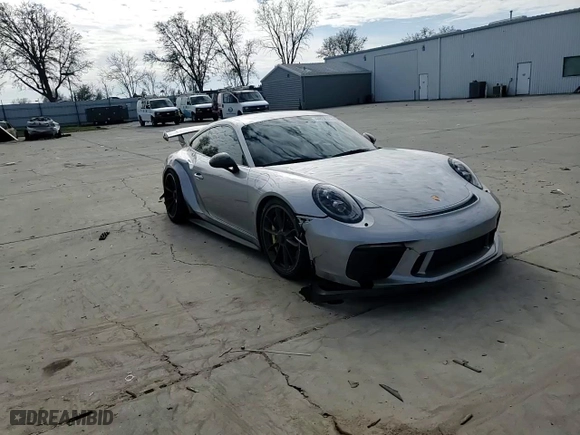 2018 Porsche 911 GT3 with VIN WP0AC2A93JS174462, listed as a Copart auction lot 44858525 with 14,200 mi miles and Salvage Title. Bid and sale history available at carsss.com. Image 11.