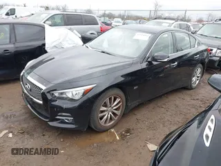 2017 Infiniti Q50 2.0t Premium with VIN JN1CV7AR0HM681837, listed as a IAAI auction lot 41724953 with 55,178 mi miles. Bid and sale history available at carsss.com. Image 17.