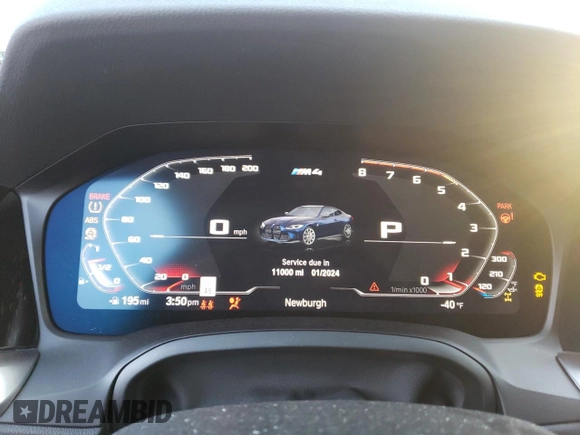 2023 BMW M4 Competition xDrive with VIN WBS43AZ0XPCM39919, listed as a Copart auction lot 80679703 with 11,000 mi miles. Bid and sale history available at carsss.com. Image 9.