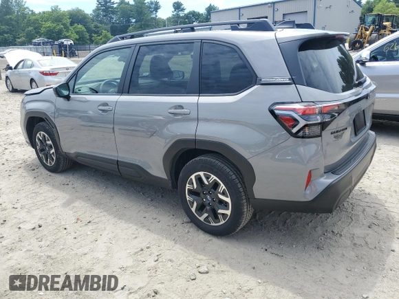 2025 Subaru Forester Premium z VIN JF2SLDBC2SH509320, wystawiony jako Copart lot #62509545 z przebiegiem 6 188 mil mil oraz Szkoda całkowita • Salvage title. Historia ofert i sprzedaży dostępna na DreamBid. Obrazek 2.