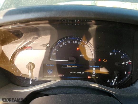 2015 Cadillac ATS Coupe Premium AWD with VIN 1G6AM1R3XF0120430, listed as a Copart auction lot 45200285 with 92,039 mi miles and Salvage Title. Bid and sale history available at carsss.com. Image 9.