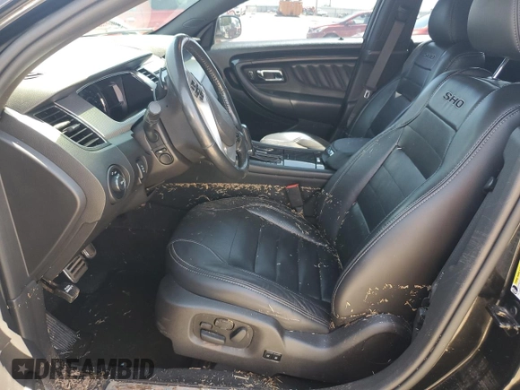 2013 Ford Taurus SHO z VIN 1FAHP2KT7DG133620, wystawiony jako Copart lot #54219005 z przebiegiem Nie podano mil oraz Szkoda całkowita • Salvage title. Historia ofert i sprzedaży dostępna na DreamBid. Obrazek 7.