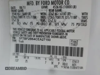 2012 Ford F-250 XL с VIN 1FTBF2B64CEA27150, выставлен на аукционе Copart как лот 47768525 с пробегом 26 023 миль миль и Чистый • Clean title. История ставок и продаж доступна на DreamBid. Изображение 12.