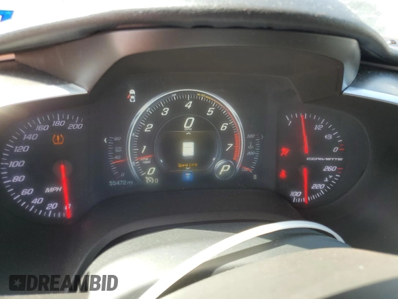 2016 Chevrolet Corvette Z51 2LT with VIN 1G1YK2D79G5111636, listed as a Copart auction lot 66278654 with 55,472 mi miles and Salvage Title. Bid and sale history available at carsss.com. Image 9.