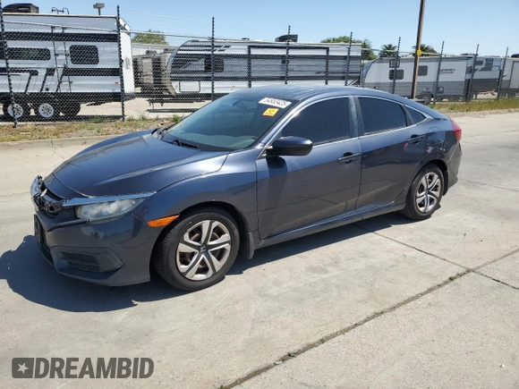 2017 Honda Civic LX z VIN 2HGFC2F55HH523474, wystawiony jako Copart lot #54933425 z przebiegiem 133 036 mil mil oraz Szkoda całkowita • Salvage title. Historia ofert i sprzedaży dostępna na DreamBid. Obrazek 1.