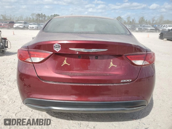 2016 Chrysler 200 LX with VIN 1C3CCCFB5GN186280, listed as a Copart auction lot 49416935 with 155,394 mi miles and Salvage Title. Bid and sale history available at carsss.com. Image 6.