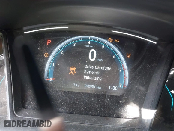 2019 Honda Civic LX with VIN 2HGFC2F65KH549993, listed as a IAAI auction lot 40394538 with 92,951 mi miles and . Bid and sale history available at DreamBid. Image 7.