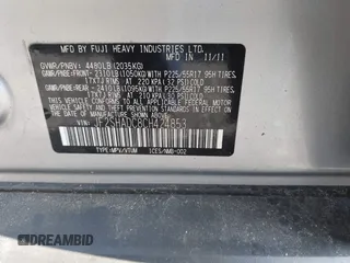 2012 Subaru Forester X Premium z VIN JF2SHADC8CH424853, wystawiony jako IAAI lot #42540390 z przebiegiem 217 063 mil mil oraz . Historia ofert i sprzedaży dostępna na DreamBid. Obrazek 9.