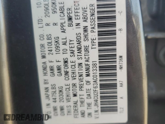 2010 Acura TSX z VIN JH4CU2F63AC013381, wystawiony jako Copart lot #55208655 z przebiegiem 290 141 mil mil oraz Tytuł czysty. Historia ofert i sprzedaży dostępna na DreamBid. Obrazek 12.