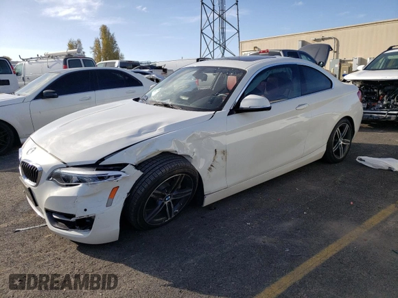 2017 BMW 2 Series 230i with VIN WBA2F9C52HV664251, listed as a Copart auction lot 78553163 with 76,528 mi miles. Bid and sale history available at carsss.com. Image 1.